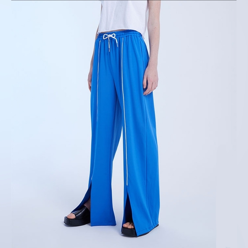 New Daisy Street Blue Wide Leg Track Pants Size Medium